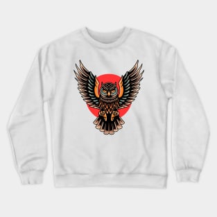 brave owl tattoo Crewneck Sweatshirt